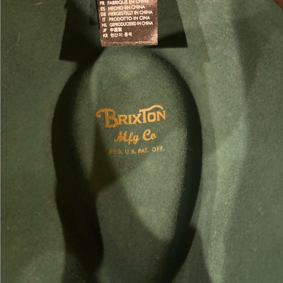 Brixton Wesley Fedora wool hat leather band miss green sz S unisex main image 5